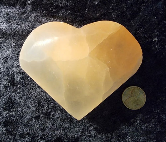 Selenite Heart - Orange - Northern Magick Supplies