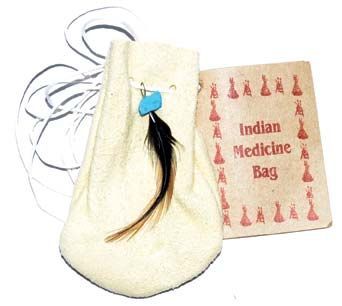 3" White Medicine Dream Bag