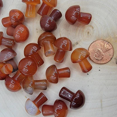 Gemstone Mushroom Carving - 0.5 Inch - Northern Magick Supplies