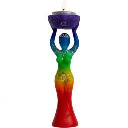 Chakra Goddess - T-Light Holder - Northern Magick Supplies