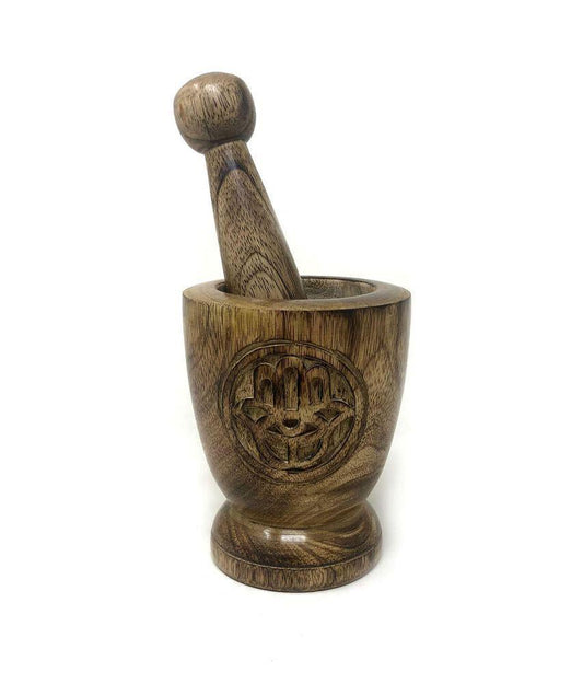 Wooden Hamsa - Mortar & Pestle - Northern Magick Supplies