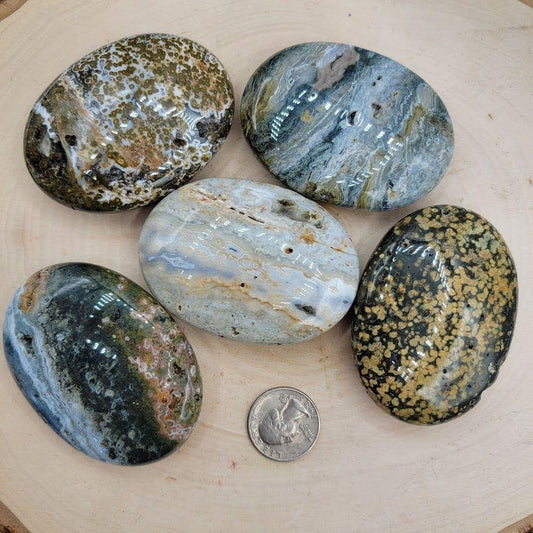 Ocean Jasper Palm Stone - Northern Magick Supplies