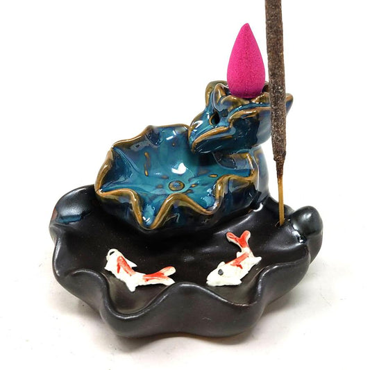 Lotus Koi Waterfall Backflow Burner