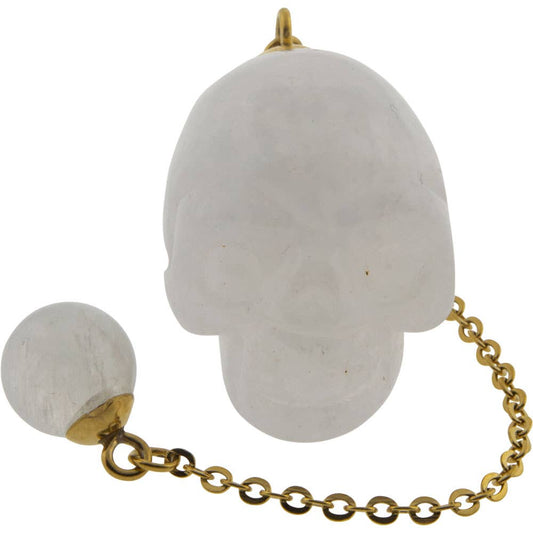 Gemstone Pendulum Skull - Clear Quartz (Each) - Northern Magick Supplies