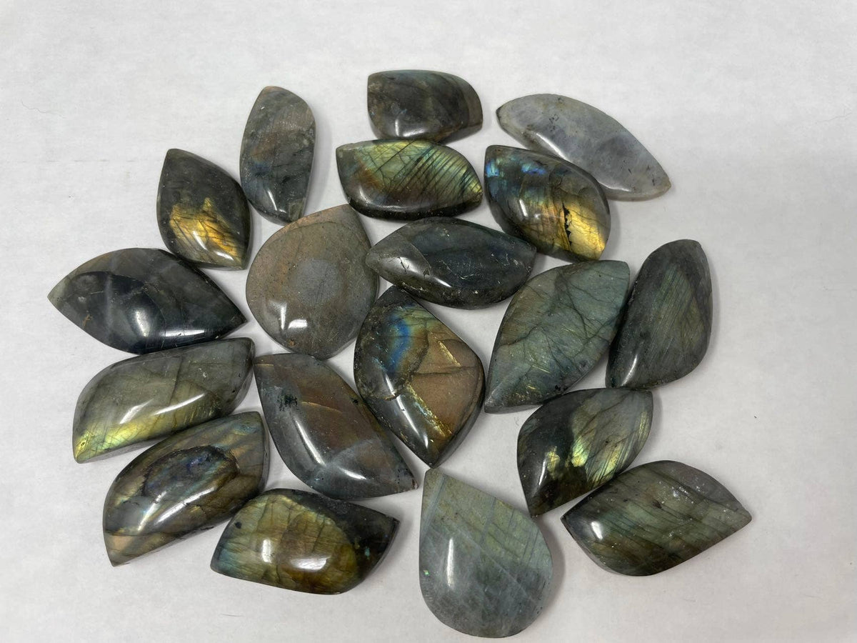 Labradorite Cabochon Blue/Yellow/Green - lot of 10