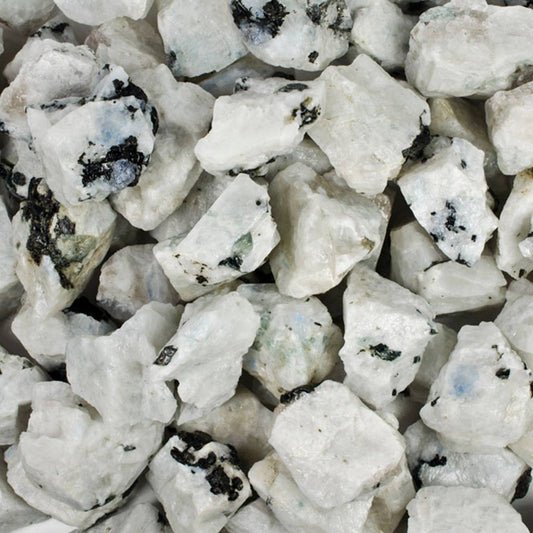 Rough Rainbow Moonstone - India - Raw Natural Stones (1 lb)