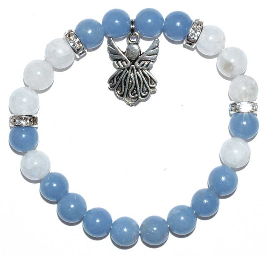 Angelite/RMS Angel bracelet - Northern Magick Supplies