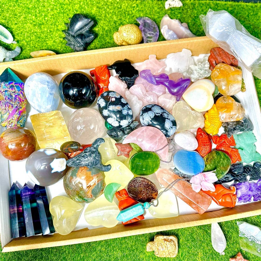 Crystal Mystery Box – 1 LB Mixed Crystals 10Pc+