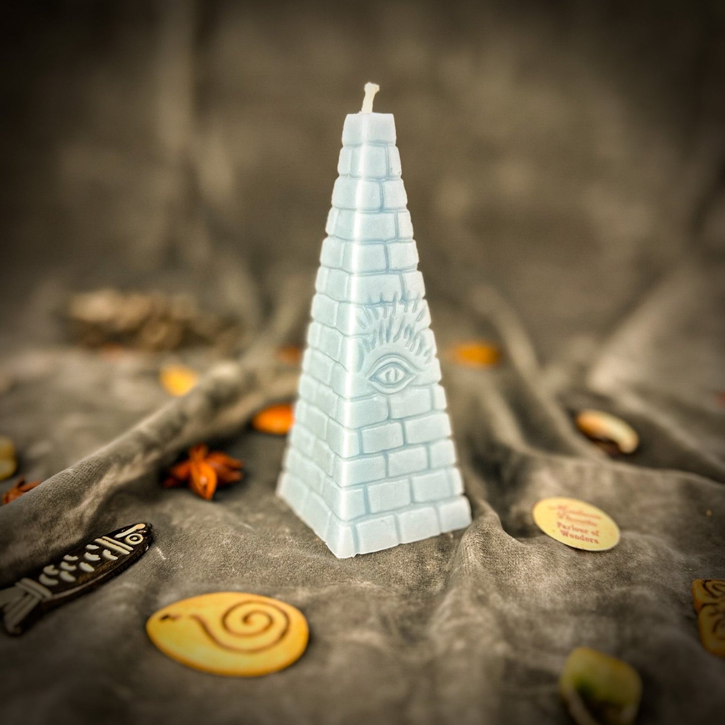 Beeswax All-Seeing Eye Pyramid Spell Candle - Northern Magick Supplies