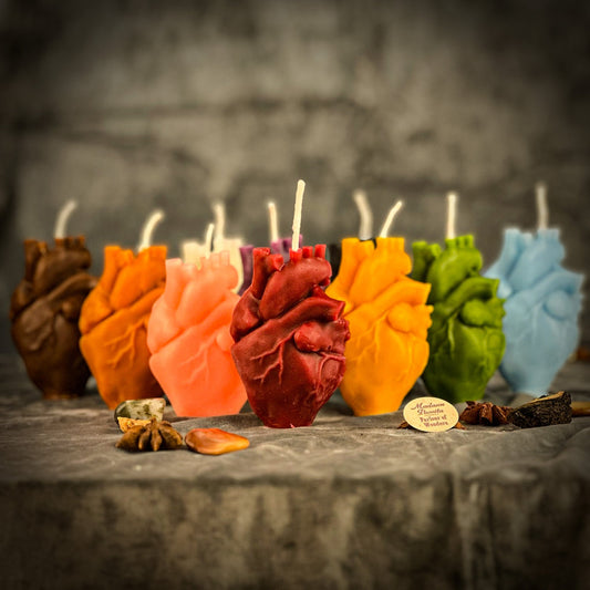 Beeswax Anatomical Heart Spell Candle - Northern Magick Supplies