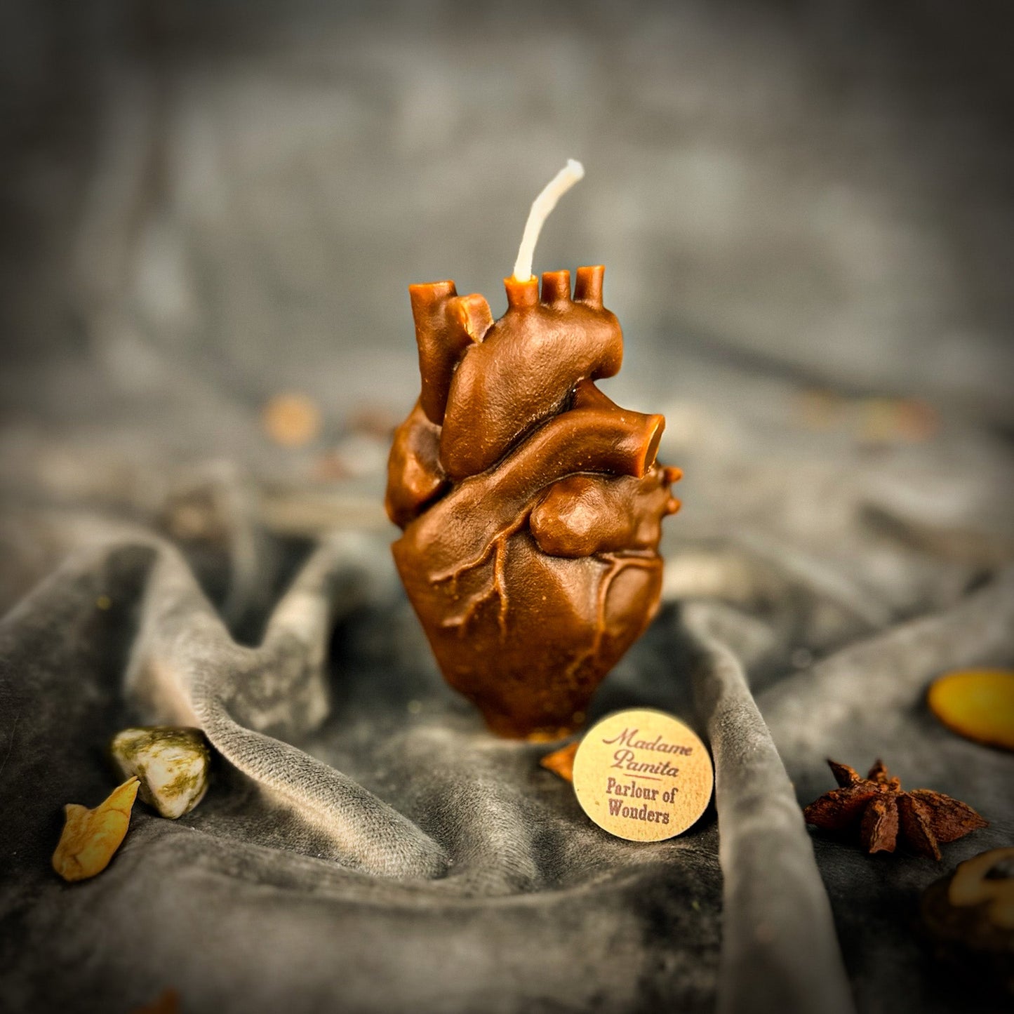 Beeswax Anatomical Heart Spell Candle - Love & Emotional Healing Magic - Northern Magick Supplies