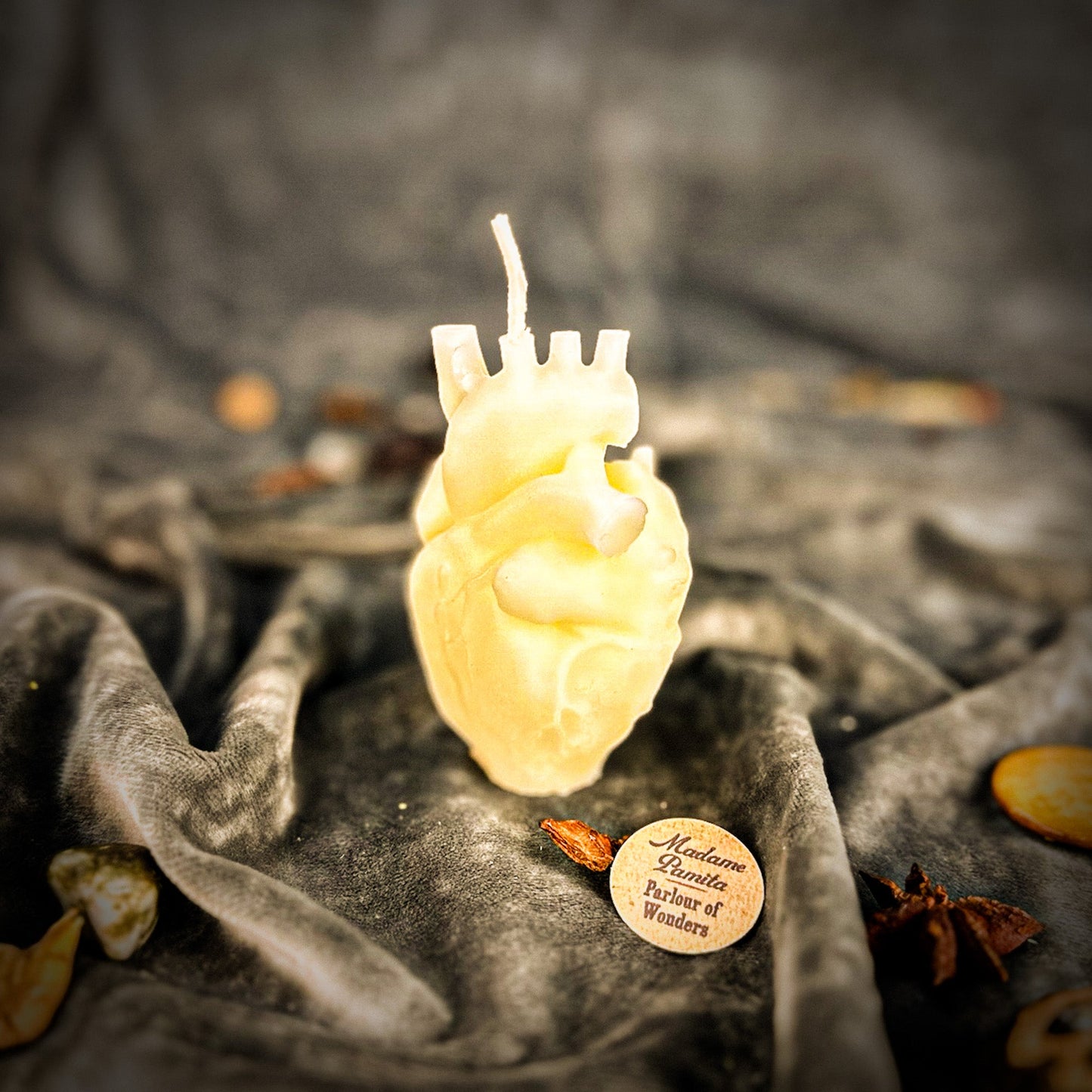 Beeswax Anatomical Heart Spell Candle - Love & Emotional Healing Magic - Northern Magick Supplies