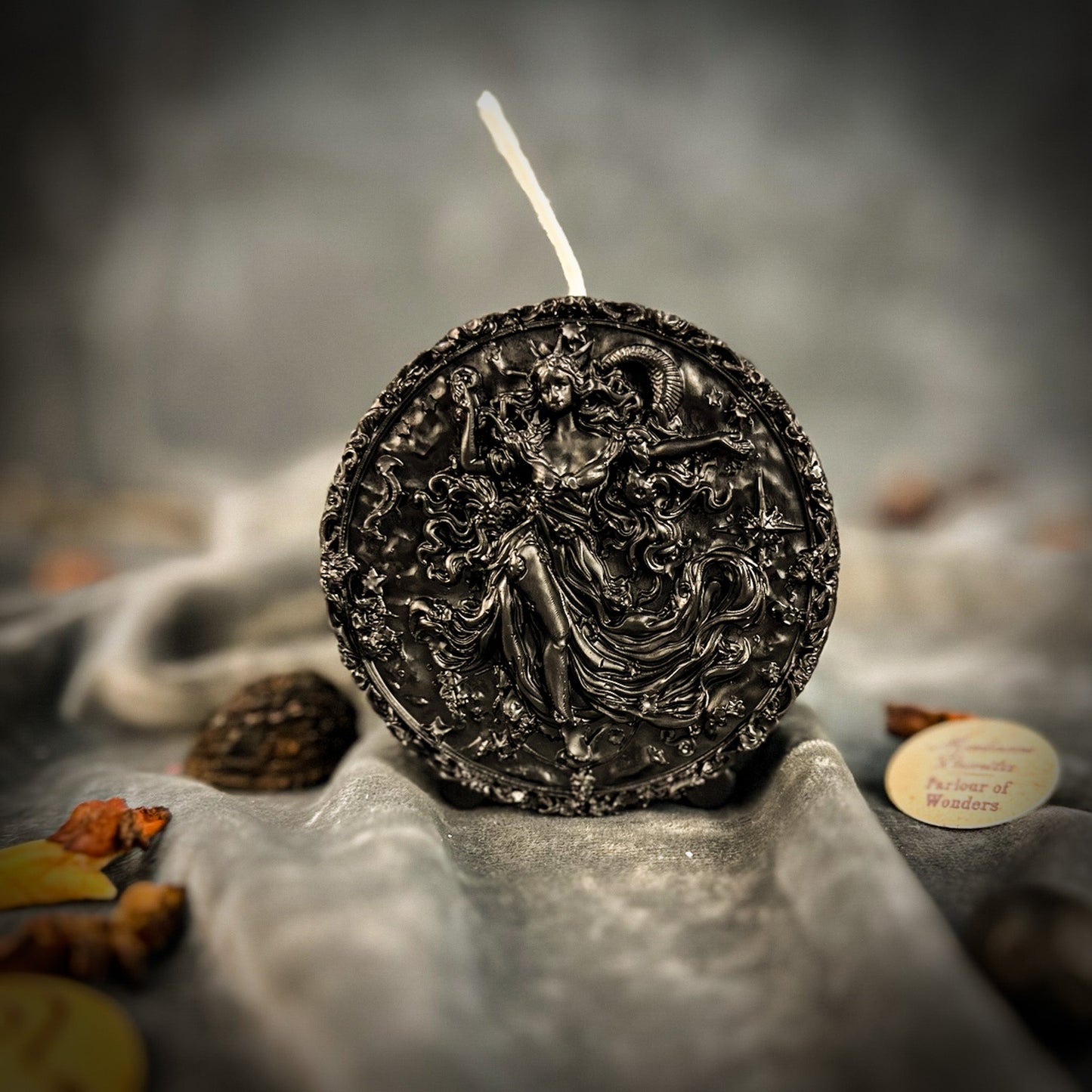 Beeswax Aquarius Water Bearer Zodiac Spell Candle - Innovation, Vision & Independence