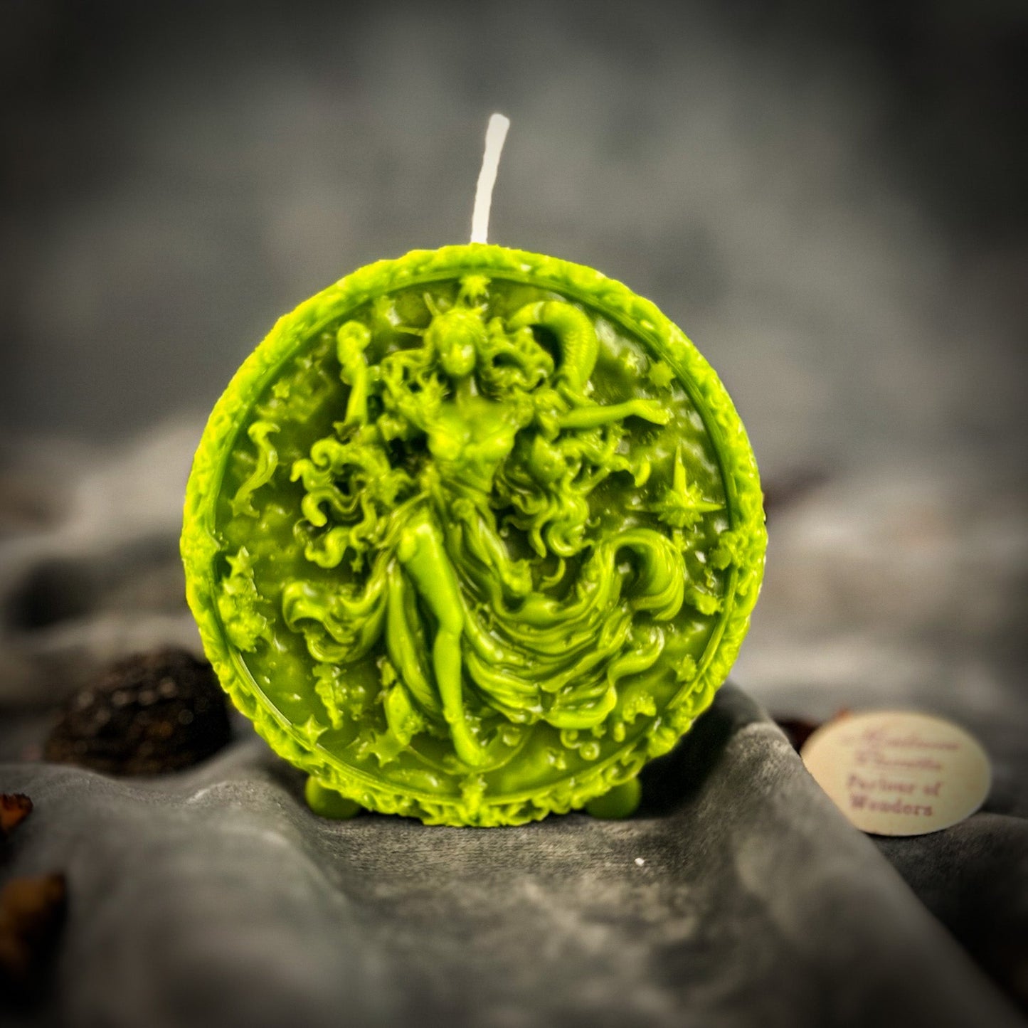 Beeswax Aquarius Water Bearer Zodiac Spell Candle - Innovation, Vision & Independence