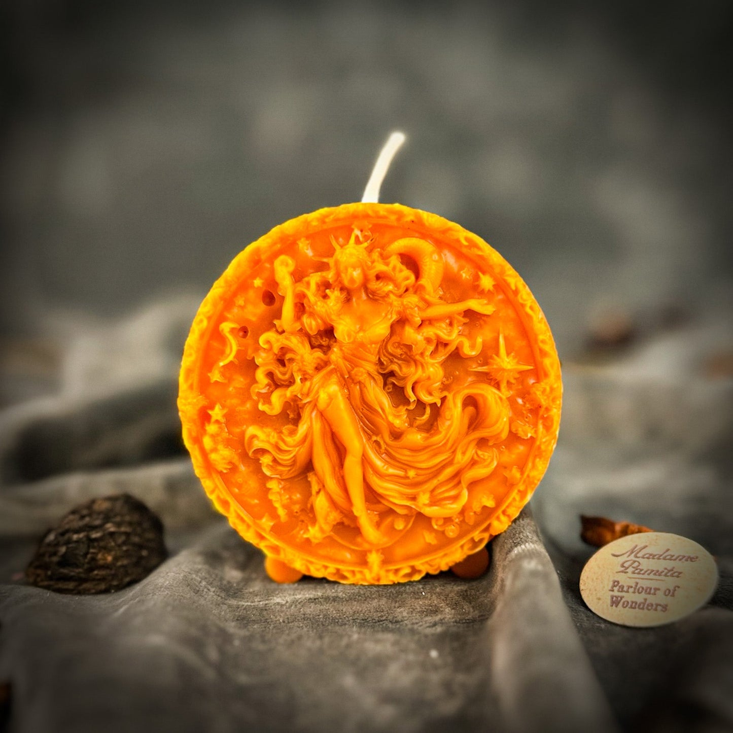 Beeswax Aquarius Water Bearer Zodiac Spell Candle - Innovation, Vision & Independence