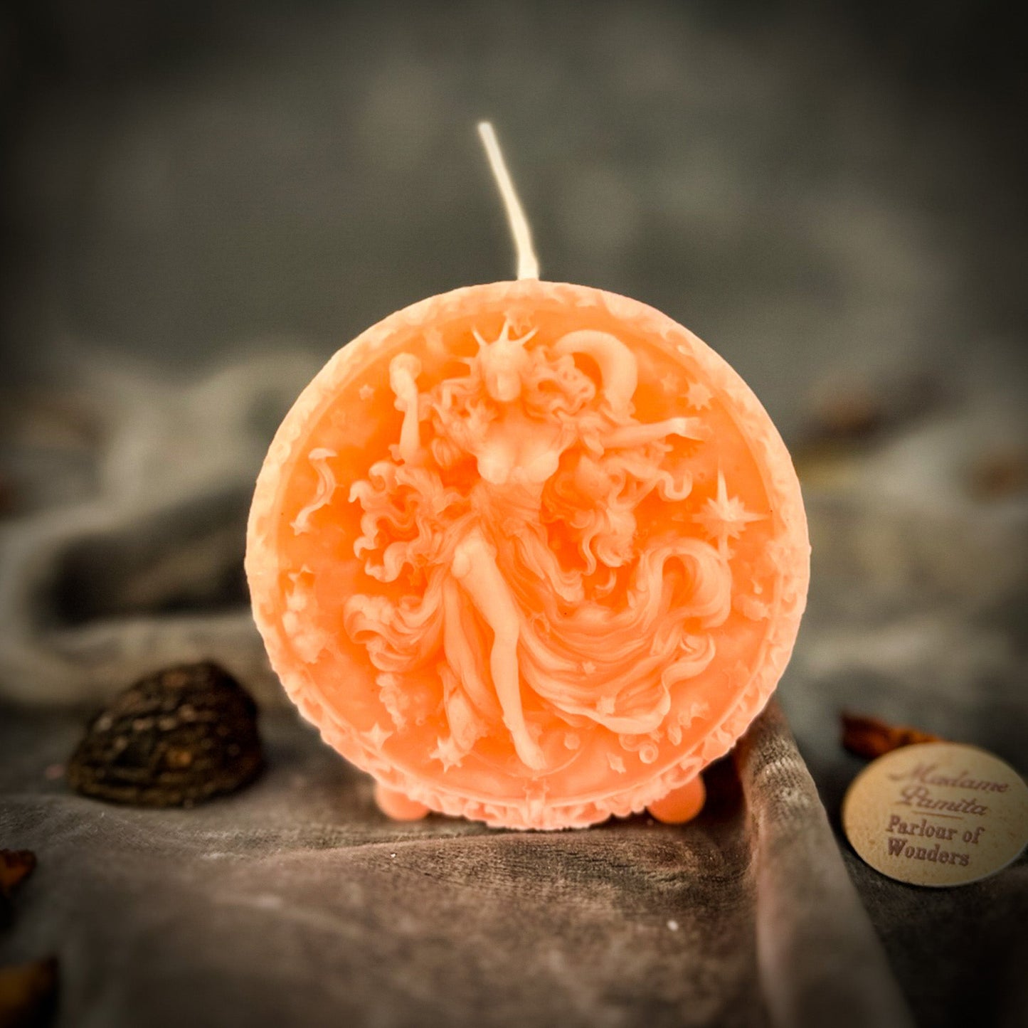 Beeswax Aquarius Water Bearer Zodiac Spell Candle - Innovation, Vision & Independence