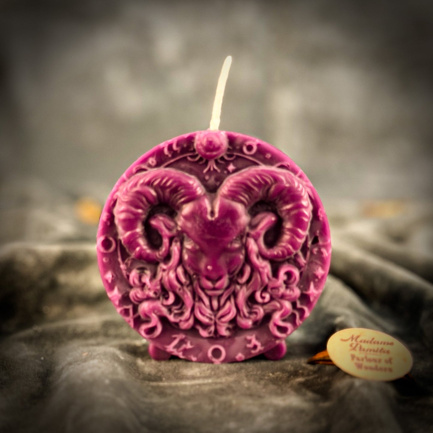 Beeswax Aries Ram Zodiac Spell Candle - Northern Magick Supplies