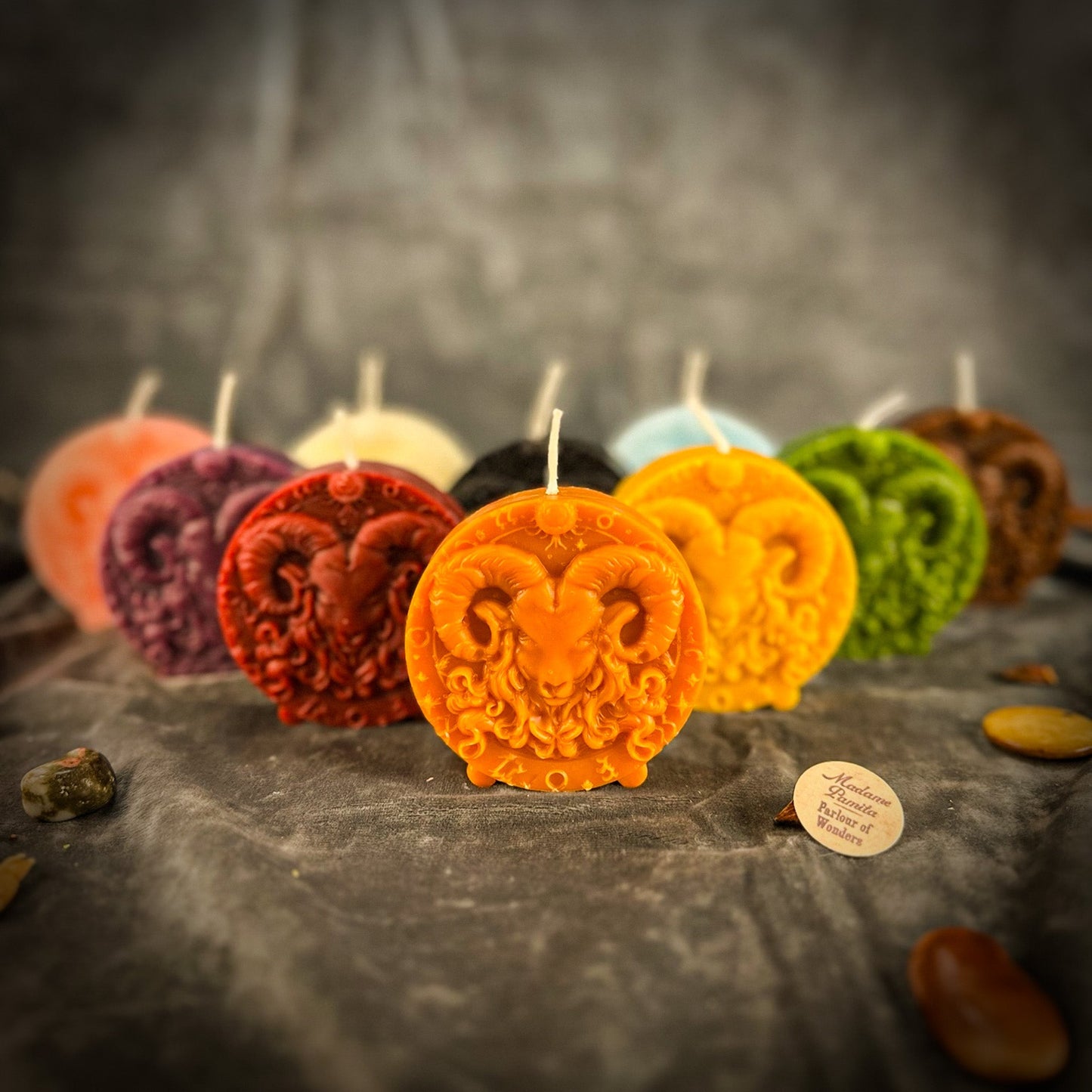 Beeswax Aries Ram Zodiac Spell Candle - Northern Magick Supplies