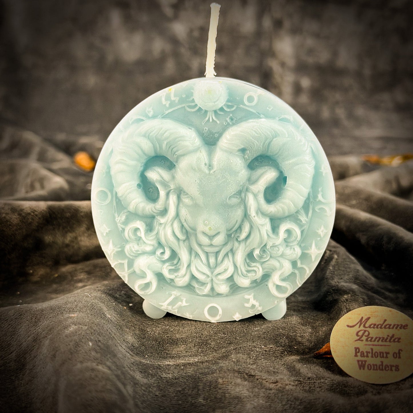 Beeswax Aries Ram Zodiac Spell Candle - Northern Magick Supplies