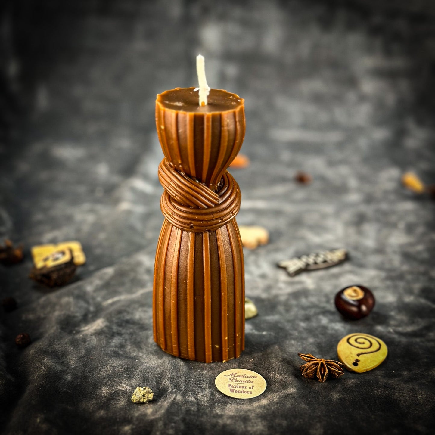 Beeswax Binding Knot Spell Candle - Strengthen Bonds & Control Harm