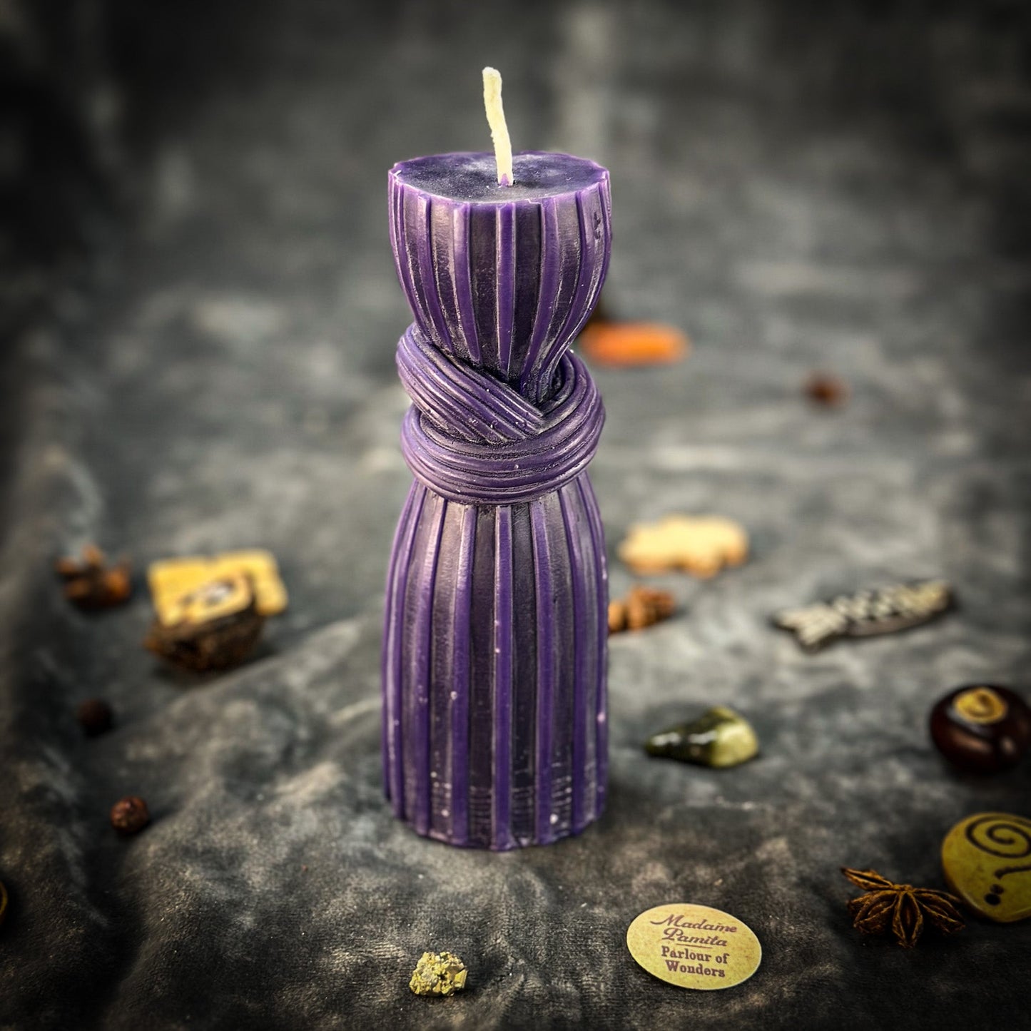 Beeswax Binding Knot Spell Candle - Strengthen Bonds & Control Harm