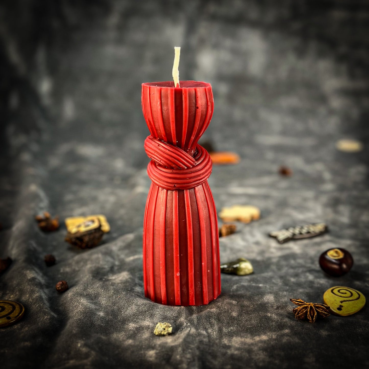 Beeswax Binding Knot Spell Candle - Strengthen Bonds & Control Harm