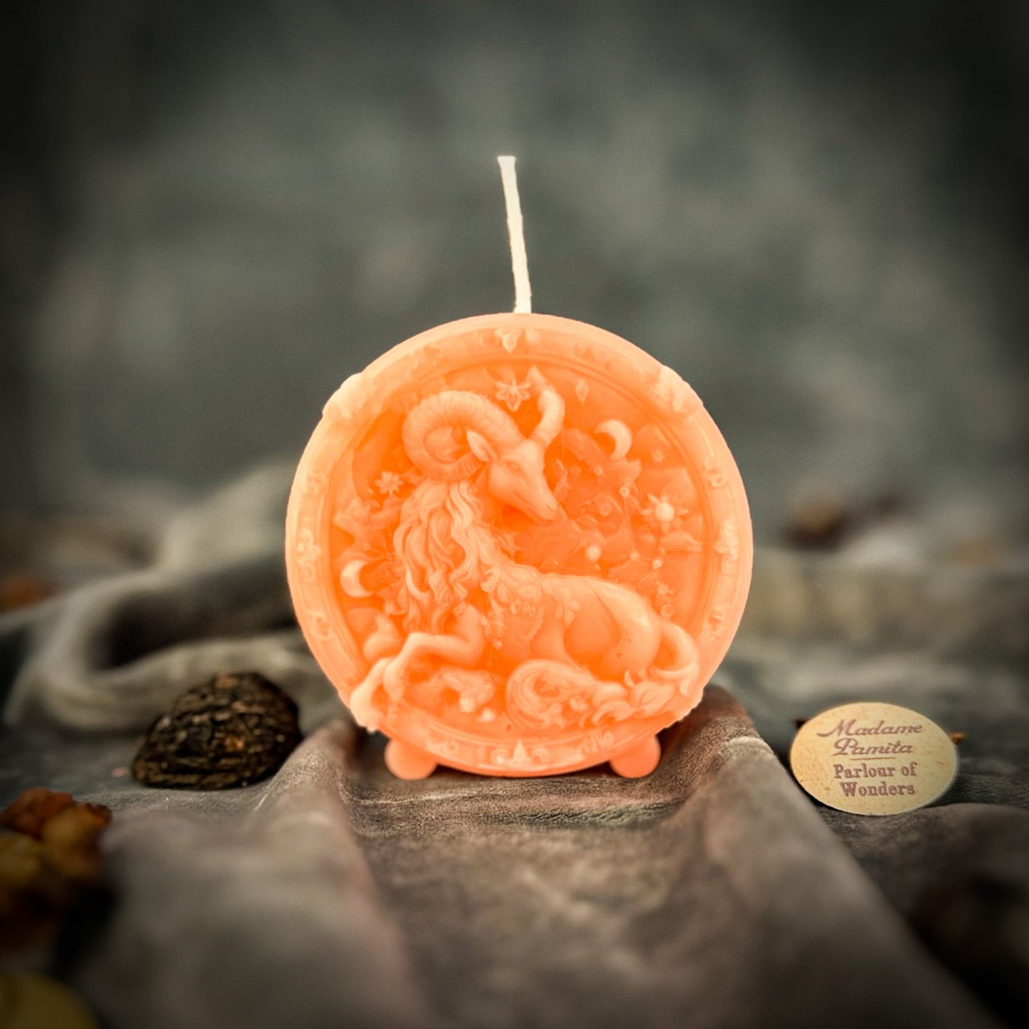 Beeswax Capricorn Goat Zodiac Spell Candle - Northern Magick Supplies