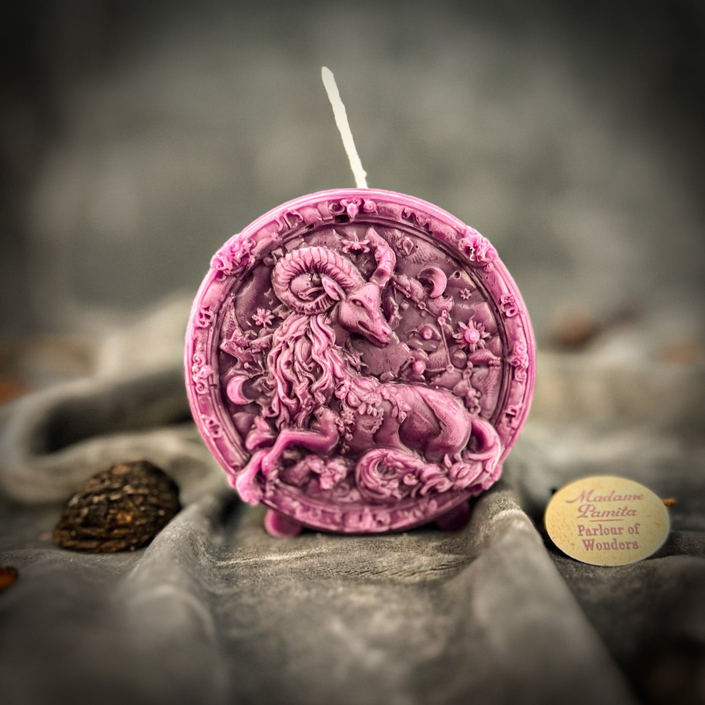 Beeswax Capricorn Goat Zodiac Spell Candle - Northern Magick Supplies