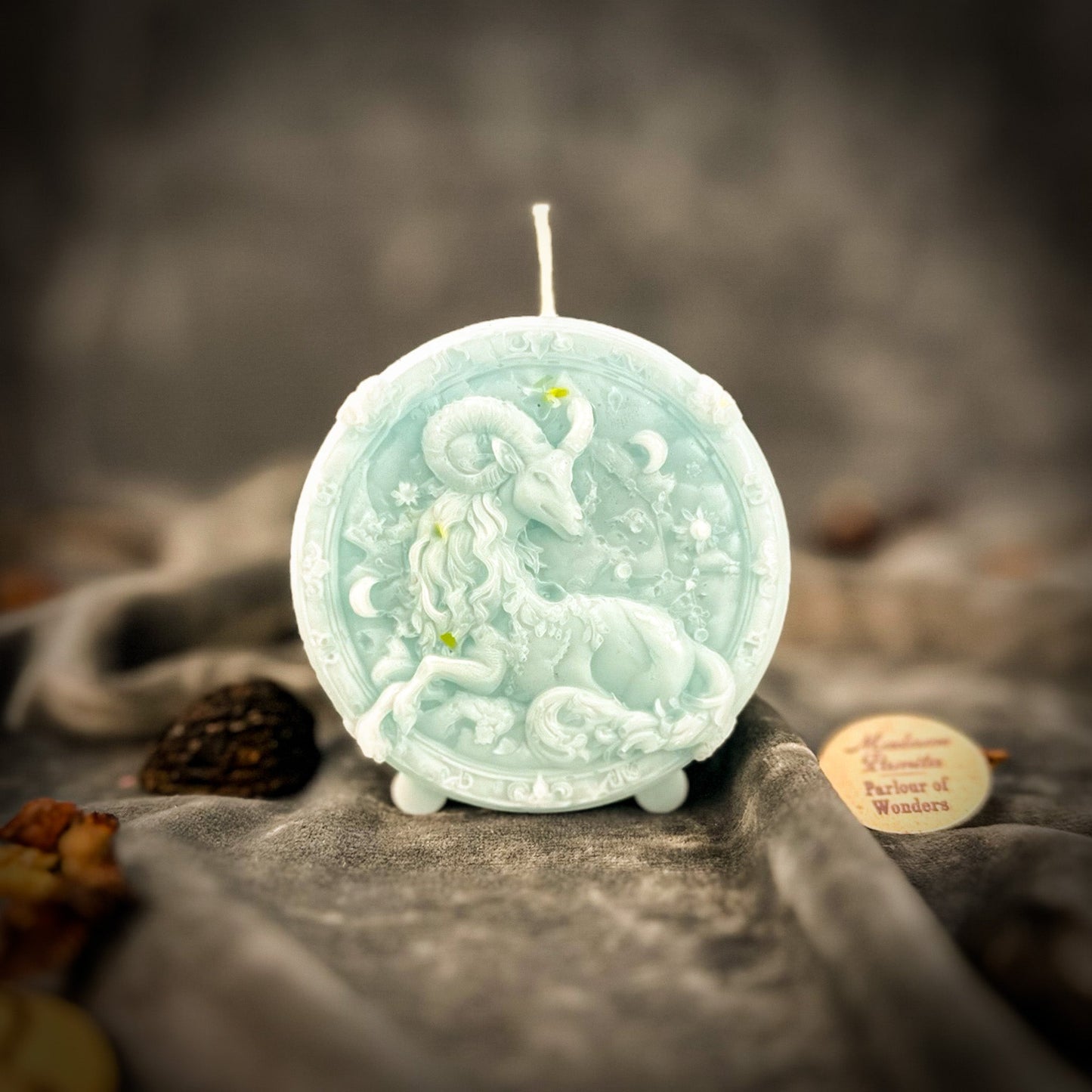 Beeswax Capricorn Goat Zodiac Spell Candle - Northern Magick Supplies