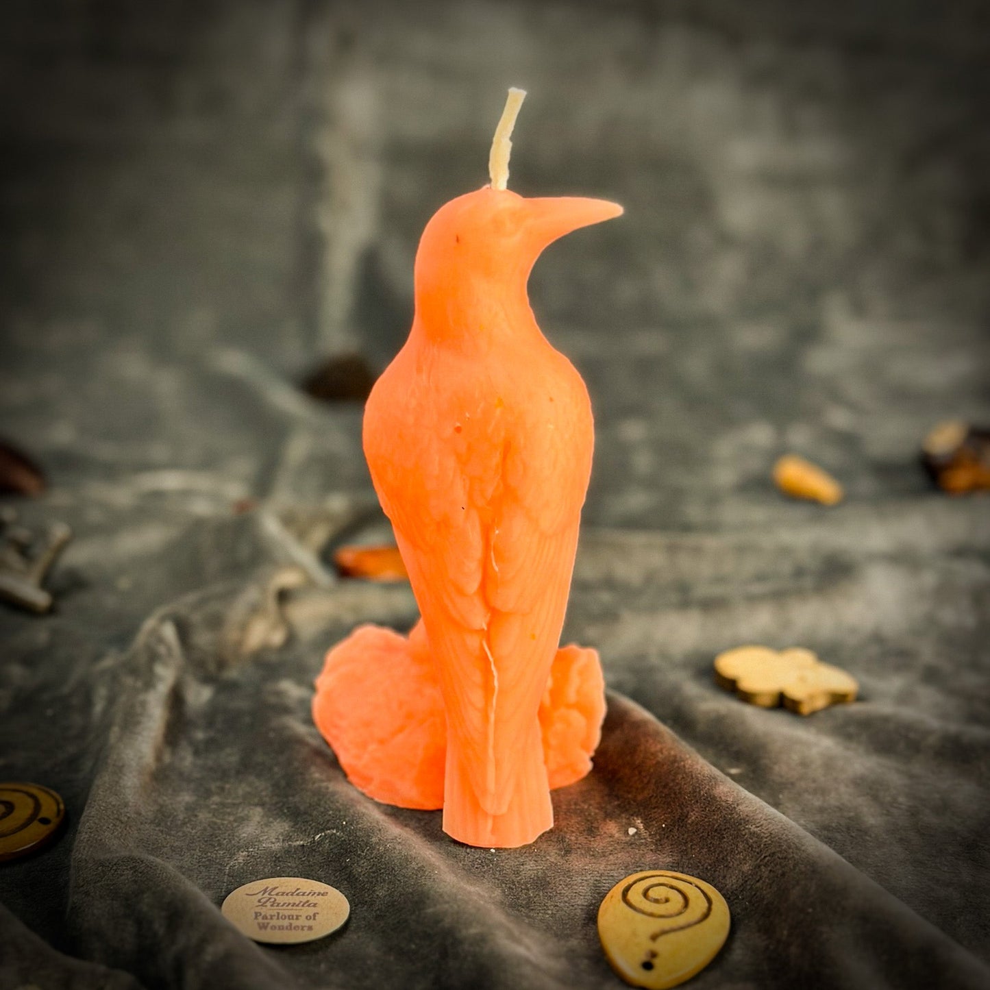 Beeswax Raven Magic Spell Candle - Intelligence & Spirit World Connection