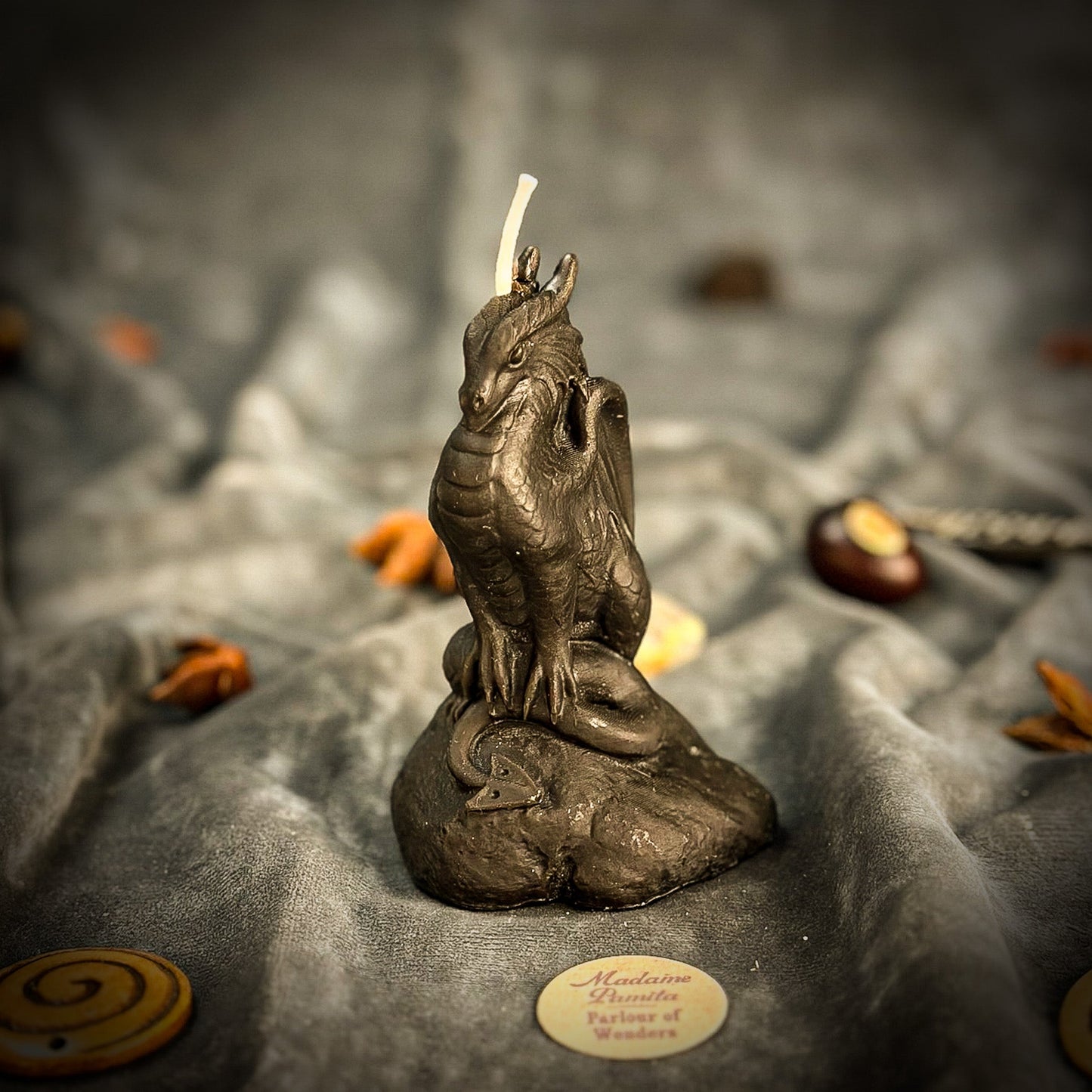 Beeswax Dragon of Protection Spell Candle - Guardian Magic, Power & Defense