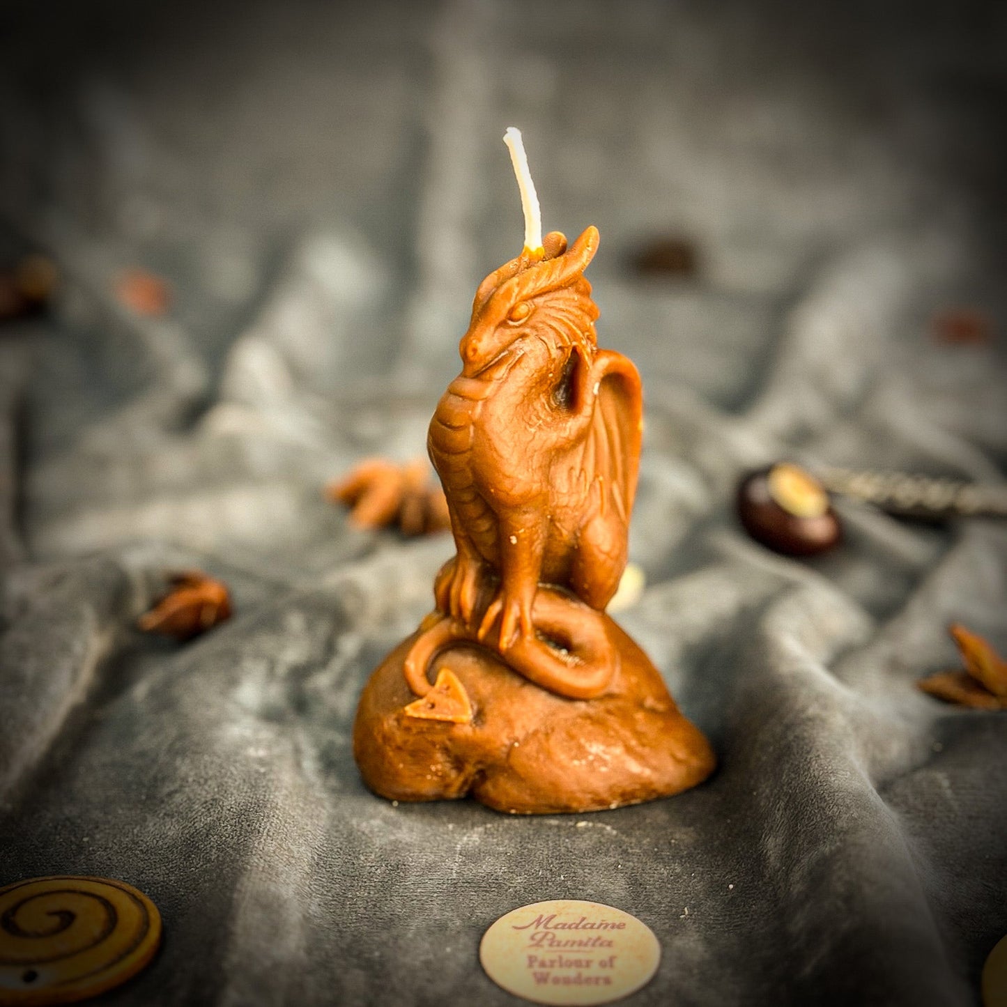 Beeswax Dragon of Protection Spell Candle - Guardian Magic, Power & Defense