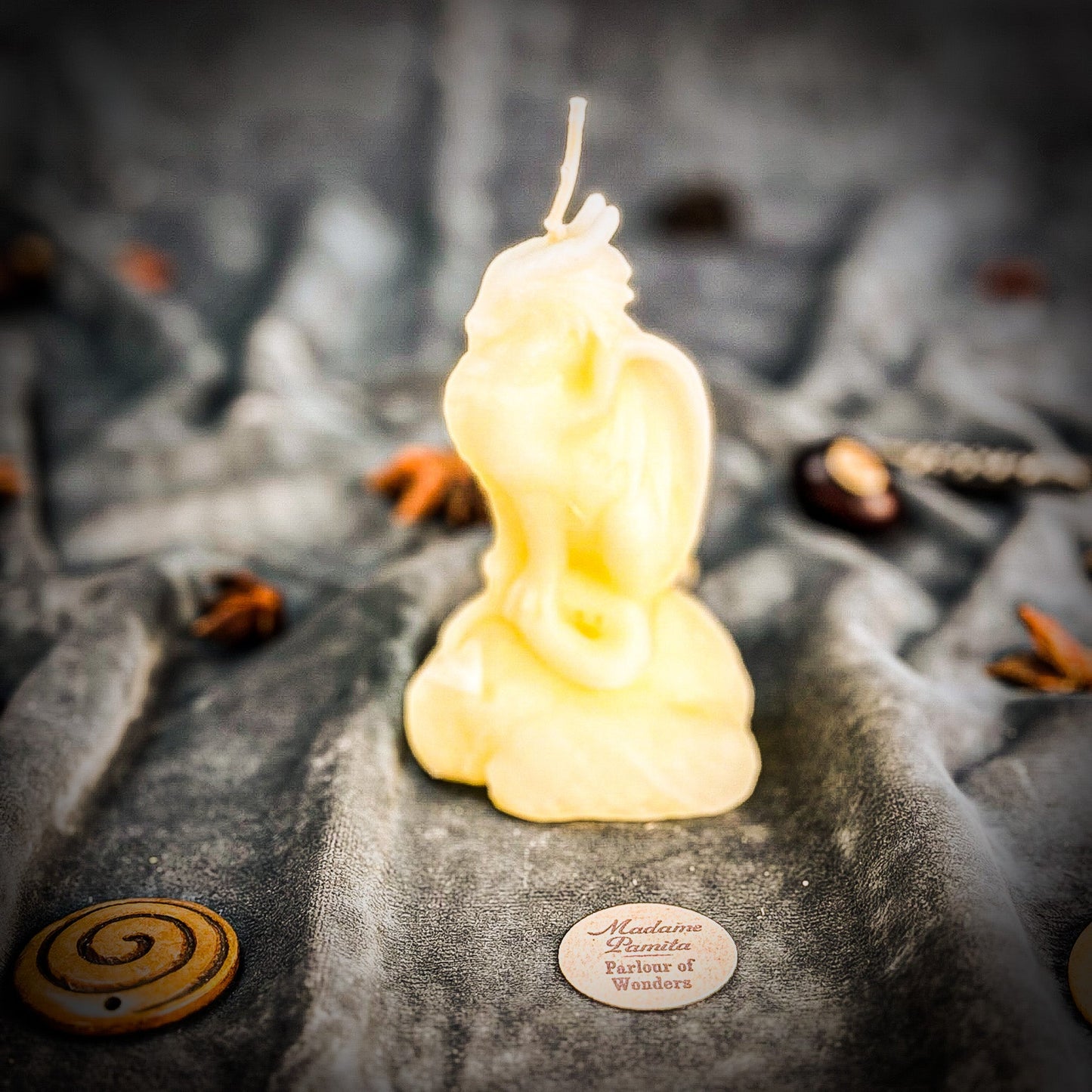 Beeswax Dragon of Protection Spell Candle - Guardian Magic, Power & Defense