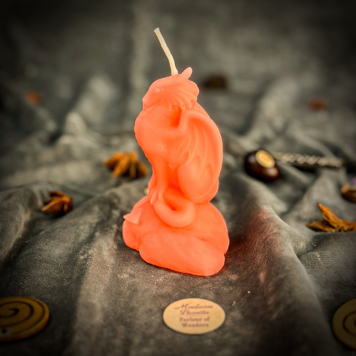 Beeswax Dragon of Protection Spell Candle - Guardian Magic, Power & Defense