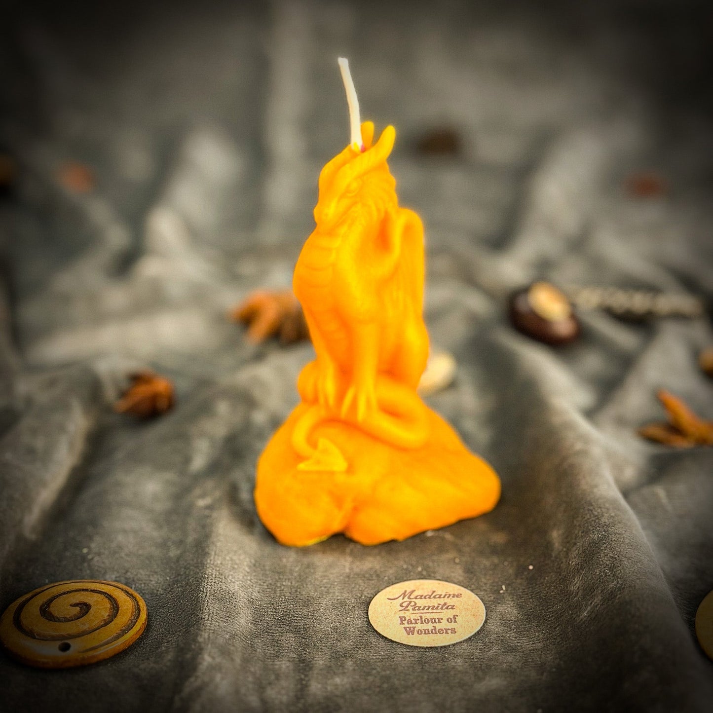 Beeswax Dragon of Protection Spell Candle - Guardian Magic, Power & Defense