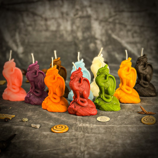 Beeswax Dragon of Protection Spell Candle - Guardian Magic, Power & Defense