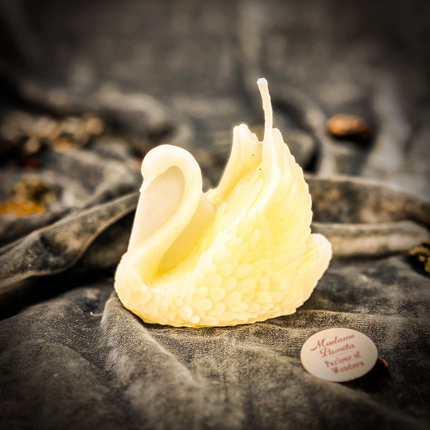 Beeswax Elegant Swan Spell Candle - Grace, Beauty & Lasting Love - Northern Magick Supplies