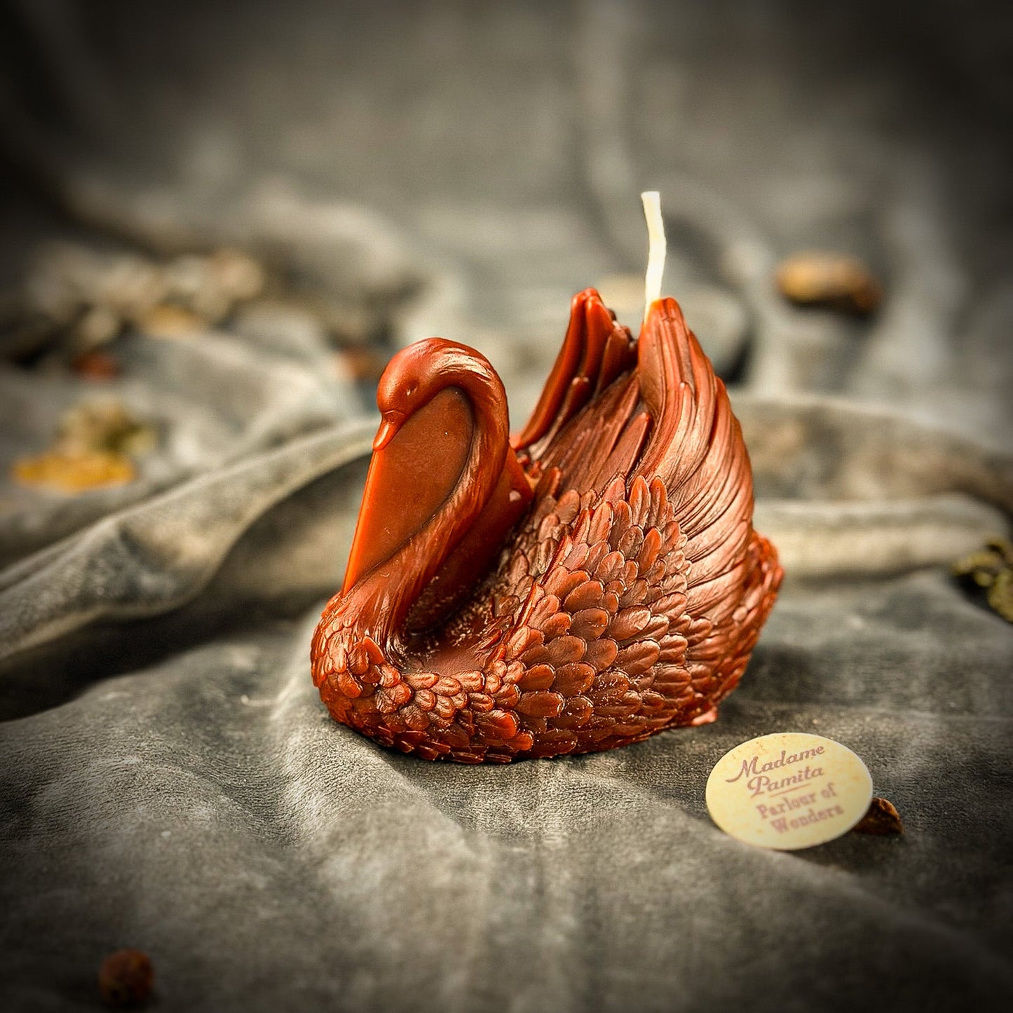 Beeswax Elegant Swan Spell Candle - Grace, Beauty & Lasting Love - Northern Magick Supplies