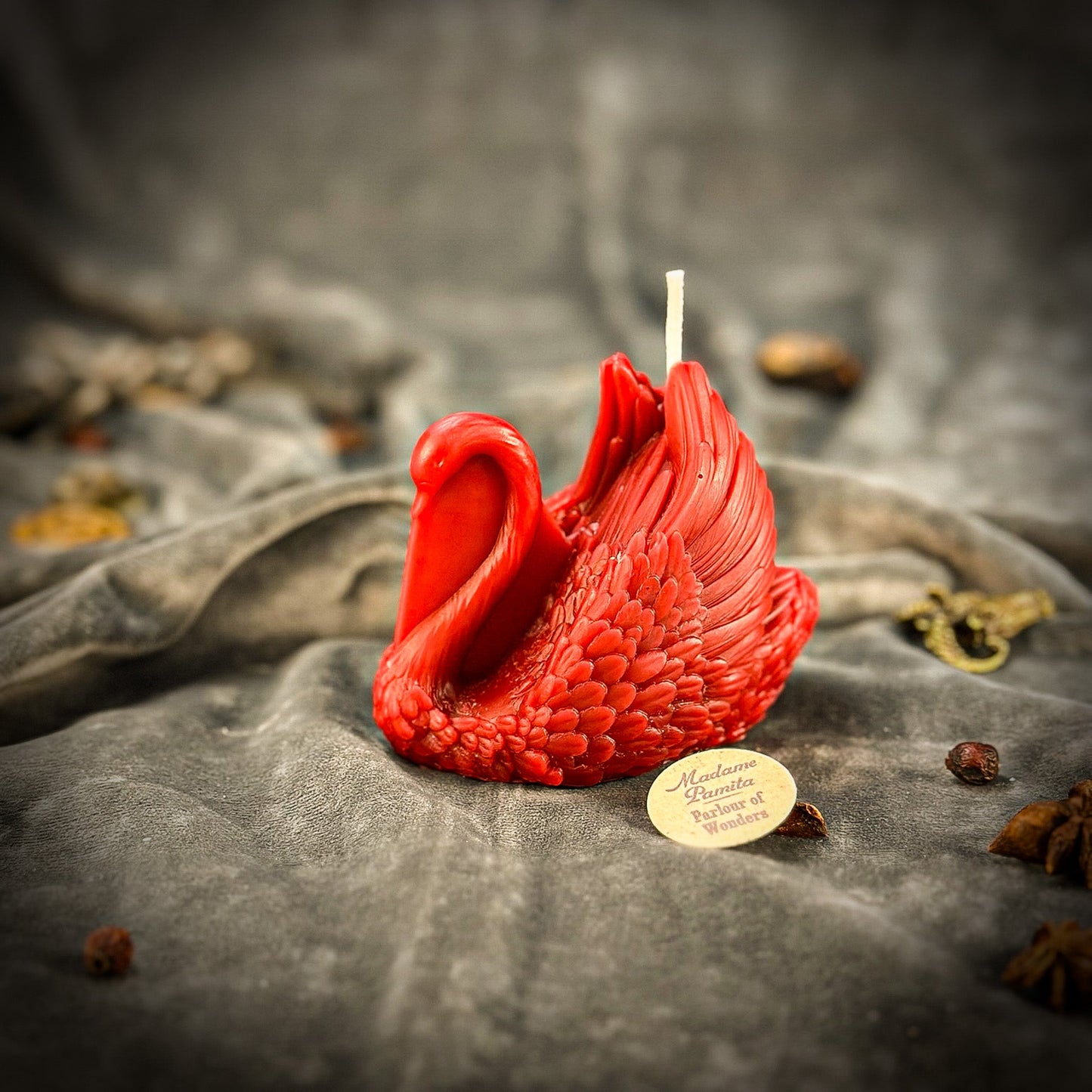 Beeswax Elegant Swan Spell Candle - Grace, Beauty & Lasting Love - Northern Magick Supplies