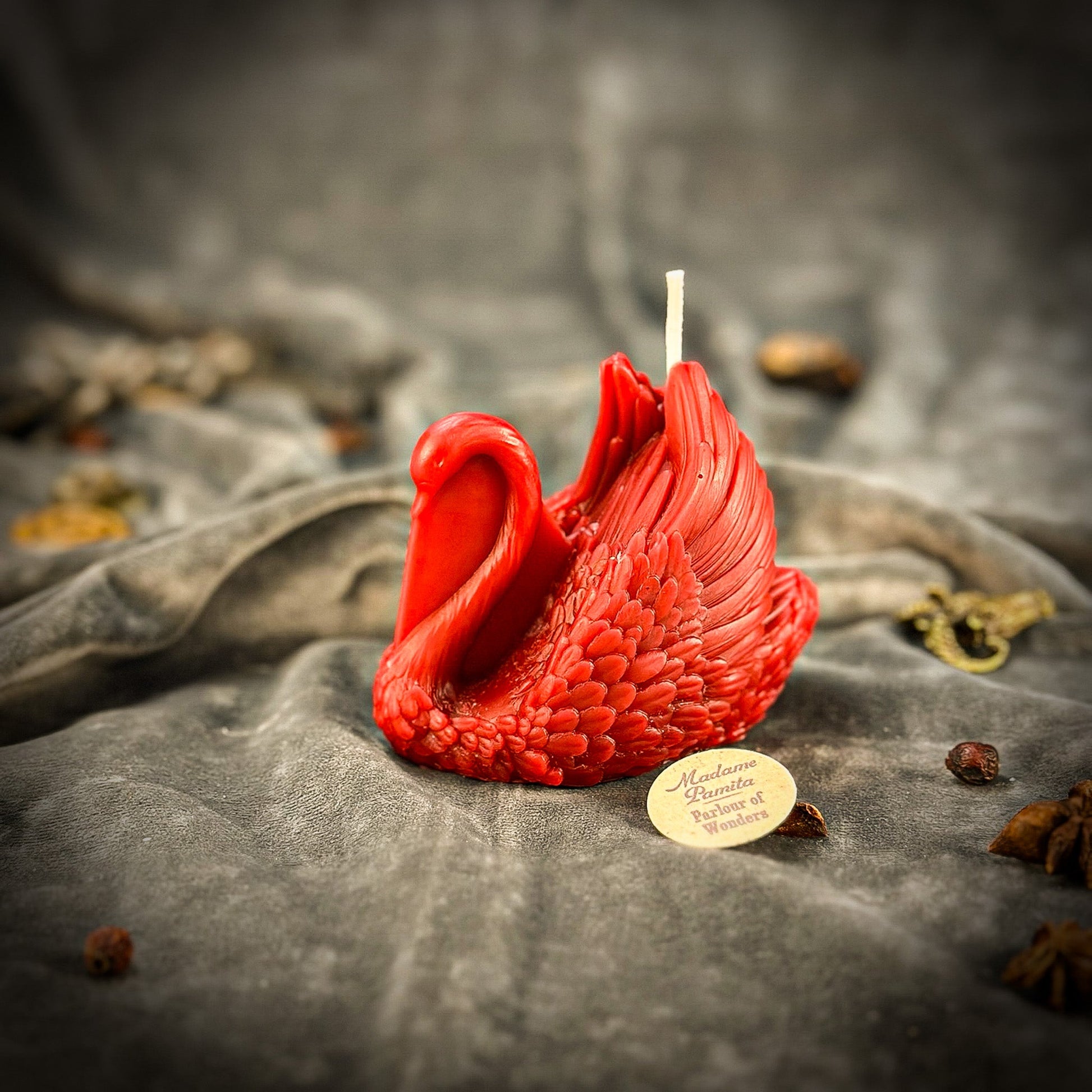 Beeswax Elegant Swan Spell Candle - Grace, Beauty & Lasting Love - Northern Magick Supplies