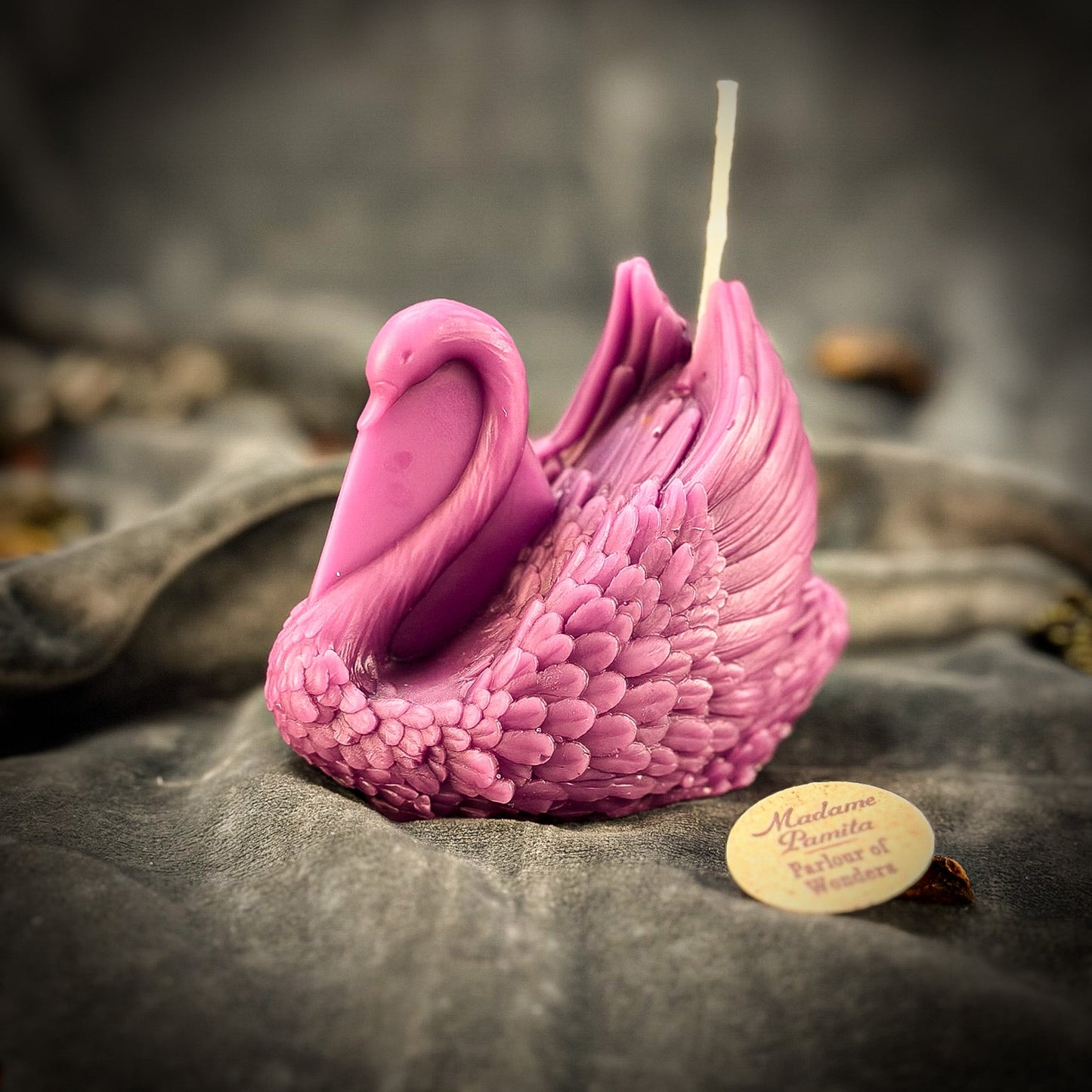 Beeswax Elegant Swan Spell Candle - Grace, Beauty & Lasting Love - Northern Magick Supplies