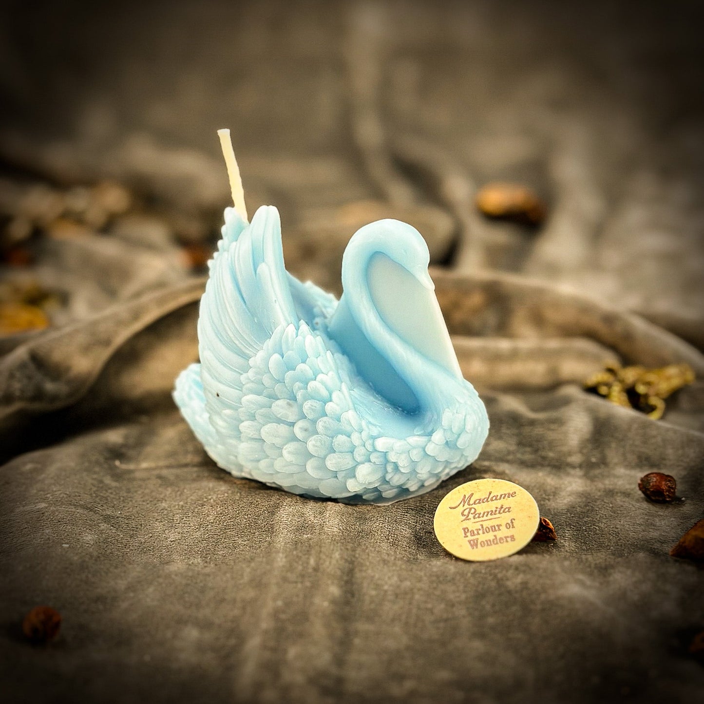 Beeswax Elegant Swan Spell Candle - Grace, Beauty & Lasting Love - Northern Magick Supplies
