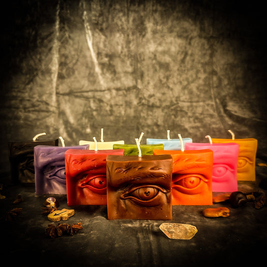 Beeswax Ex-Voto Eye Spell Candle - Vision, Clairvoyance & Being Seen