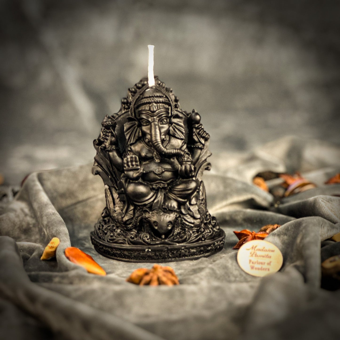 Beeswax Ganesha Spell Candle - Obstacle Removal & Success Magic