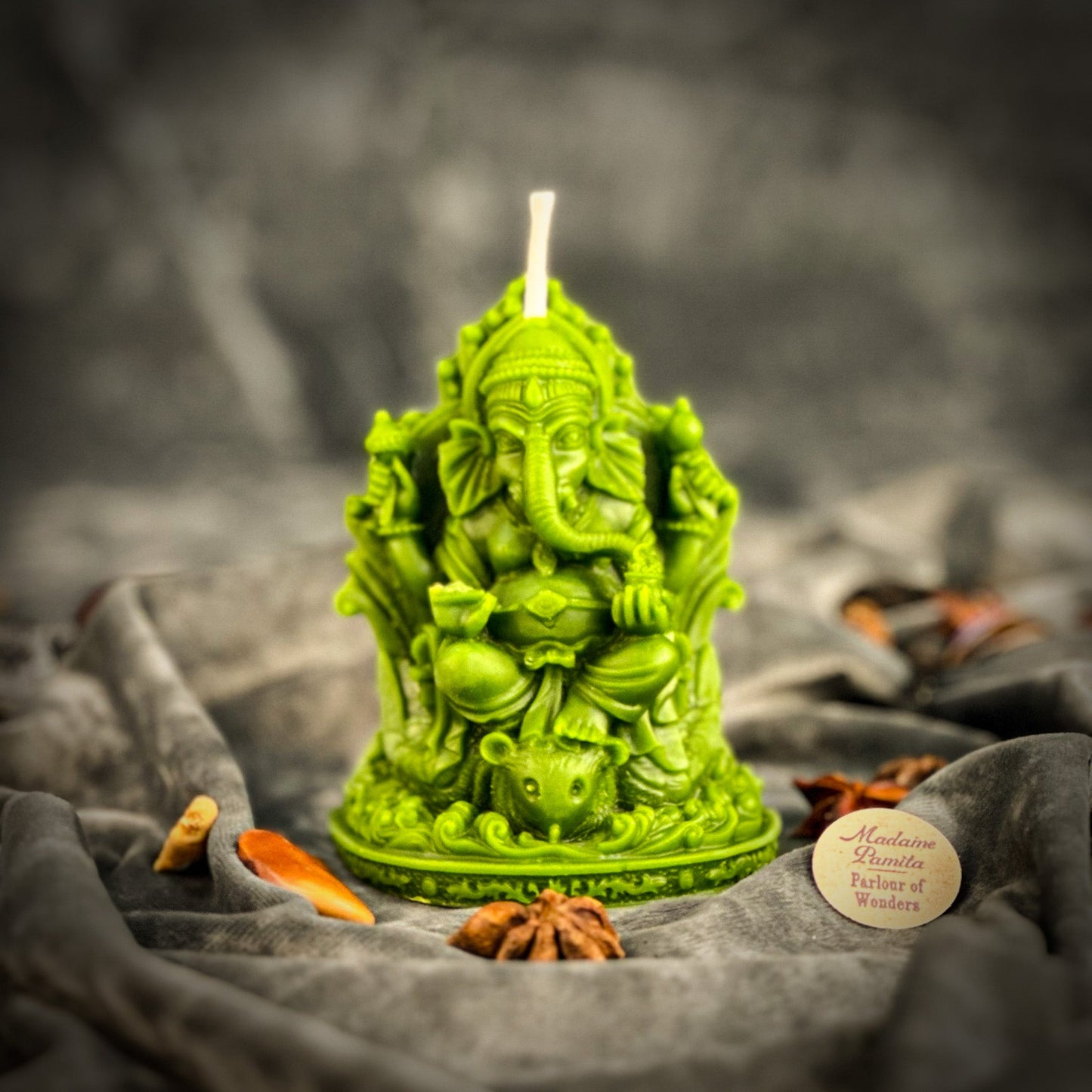 Beeswax Ganesha Spell Candle - Obstacle Removal & Success Magic - Northern Magick Supplies