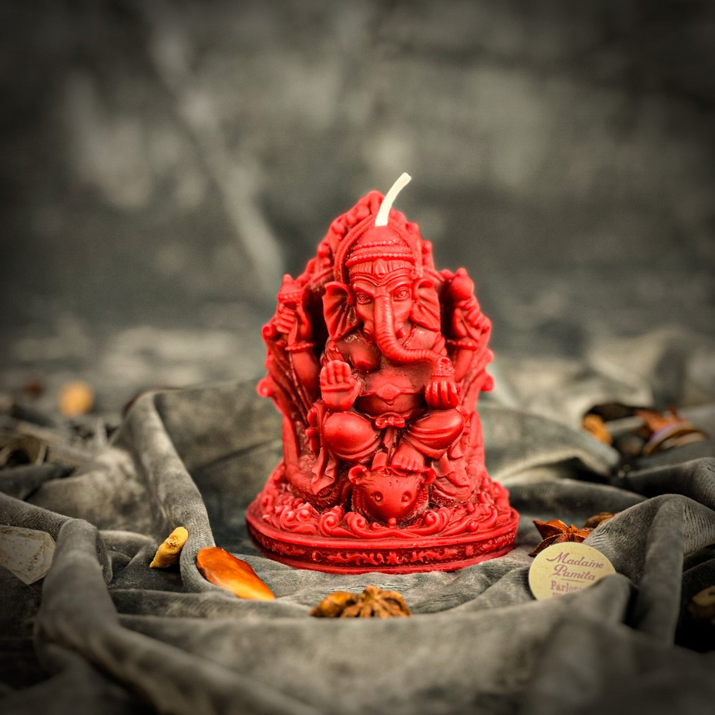 Beeswax Ganesha Spell Candle - Obstacle Removal & Success Magic