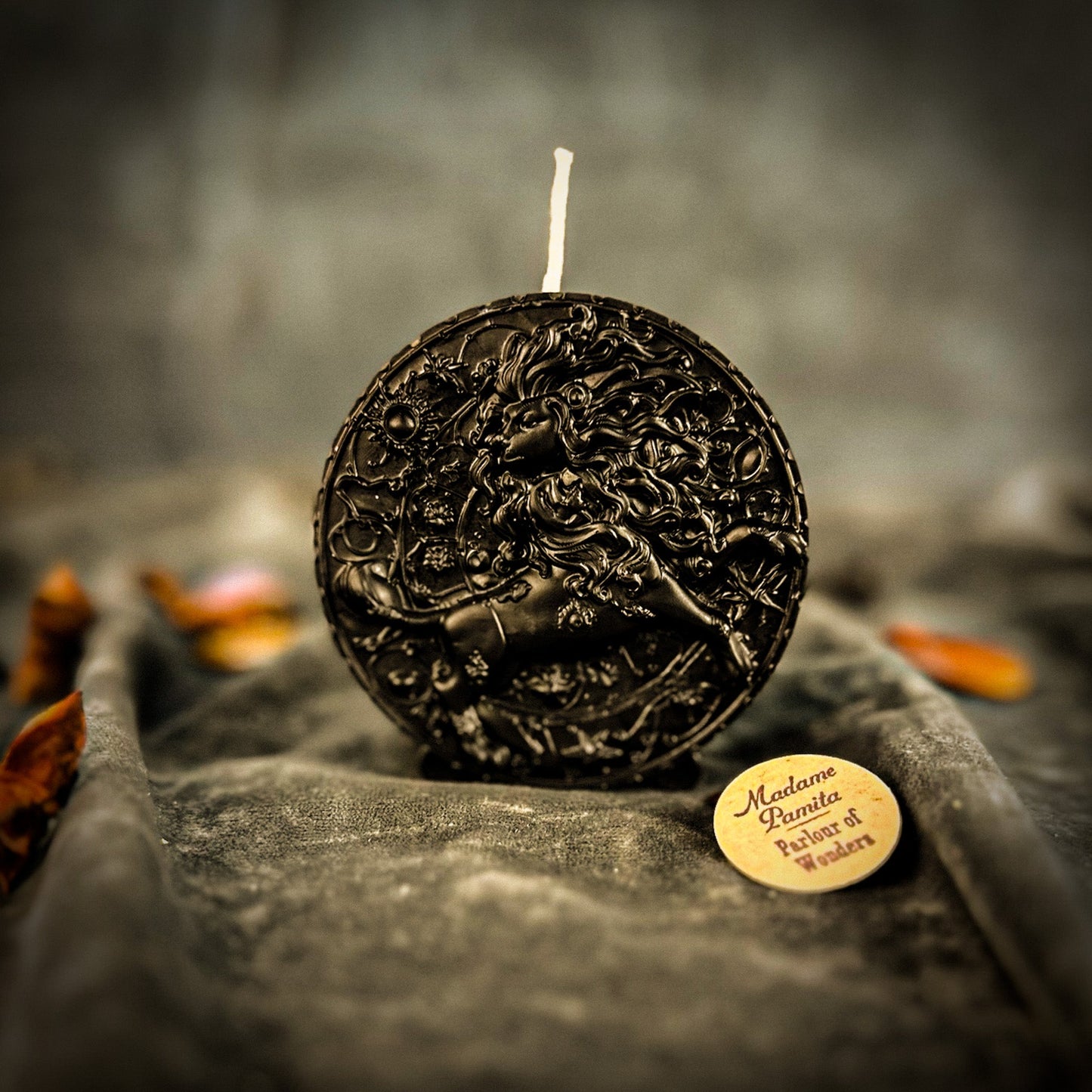 Beeswax Leo Lion Zodiac Spell Candle - Northern Magick Supplies