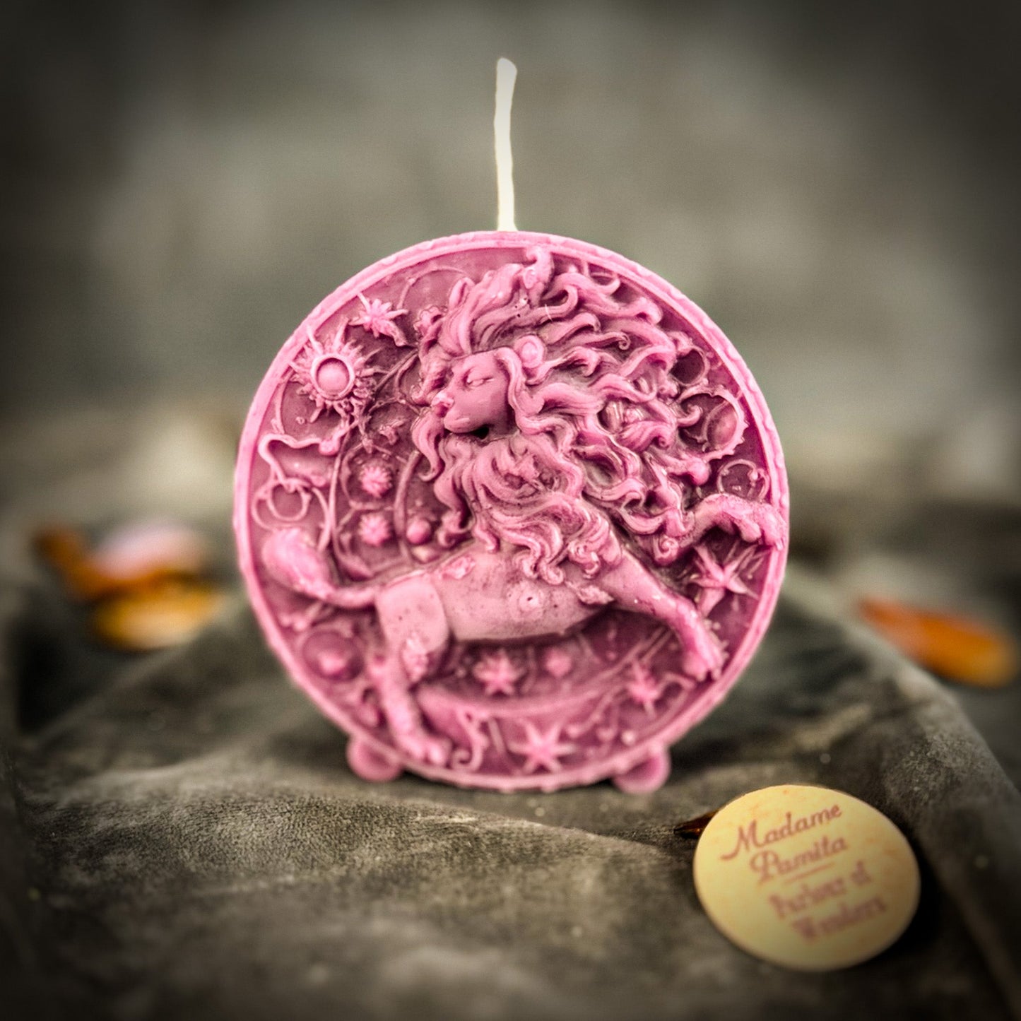 Beeswax Leo Lion Zodiac Spell Candle - Northern Magick Supplies