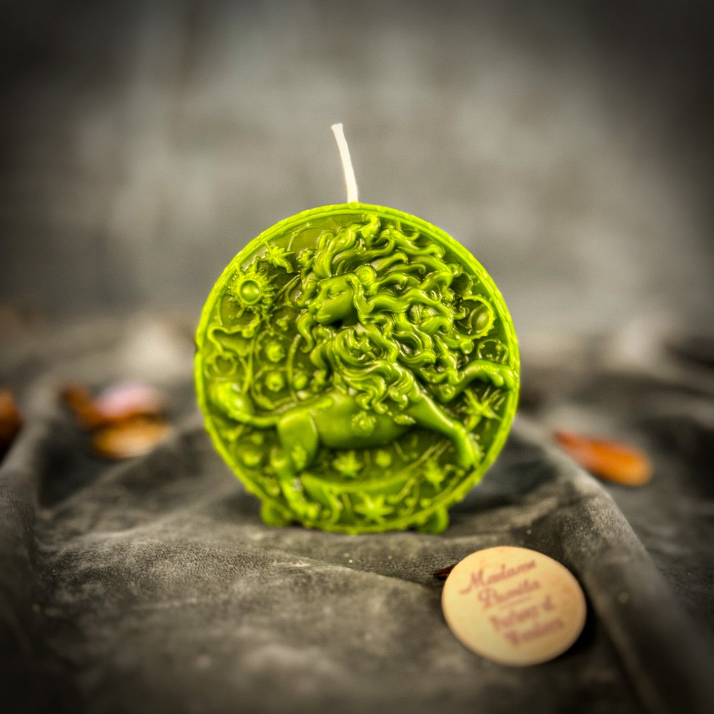 Beeswax Leo Lion Zodiac Spell Candle - Northern Magick Supplies