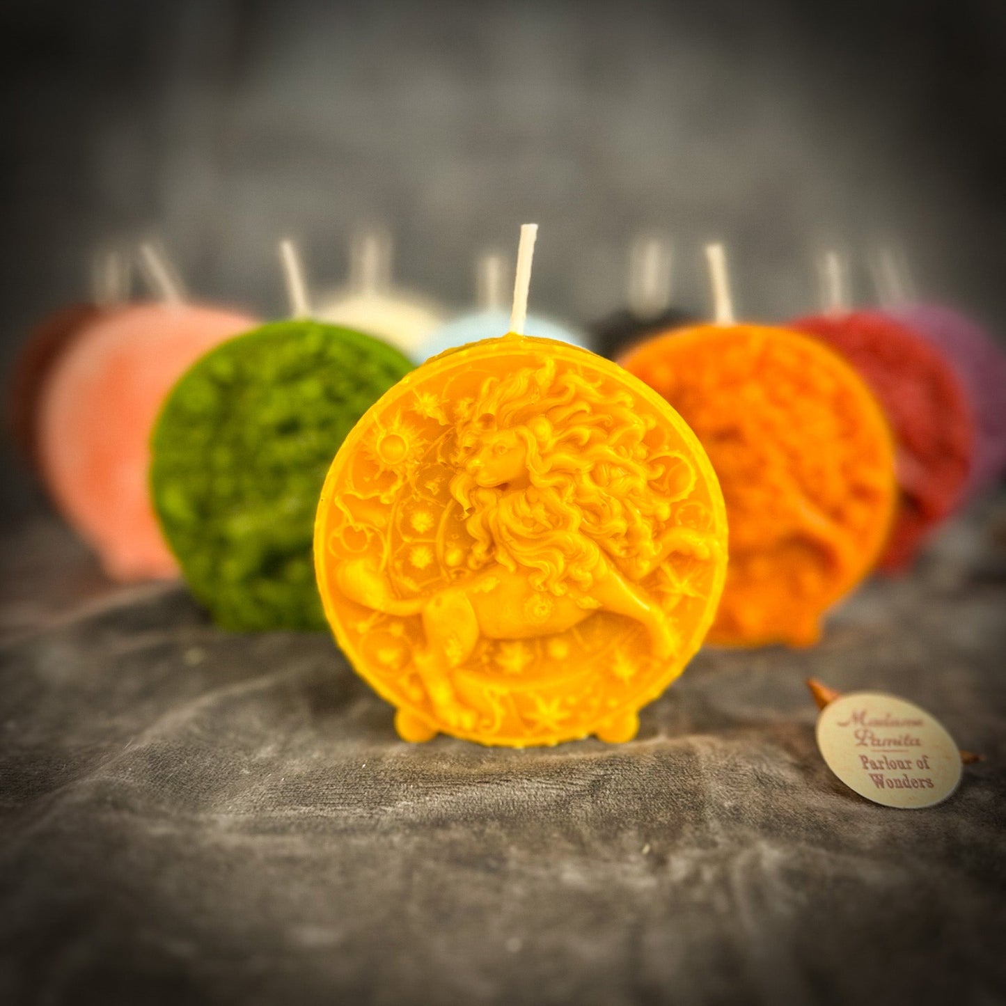 Beeswax Leo Lion Zodiac Spell Candle - Northern Magick Supplies